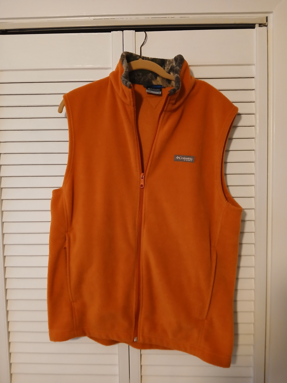 Columbia Orange Zip Vest Like New